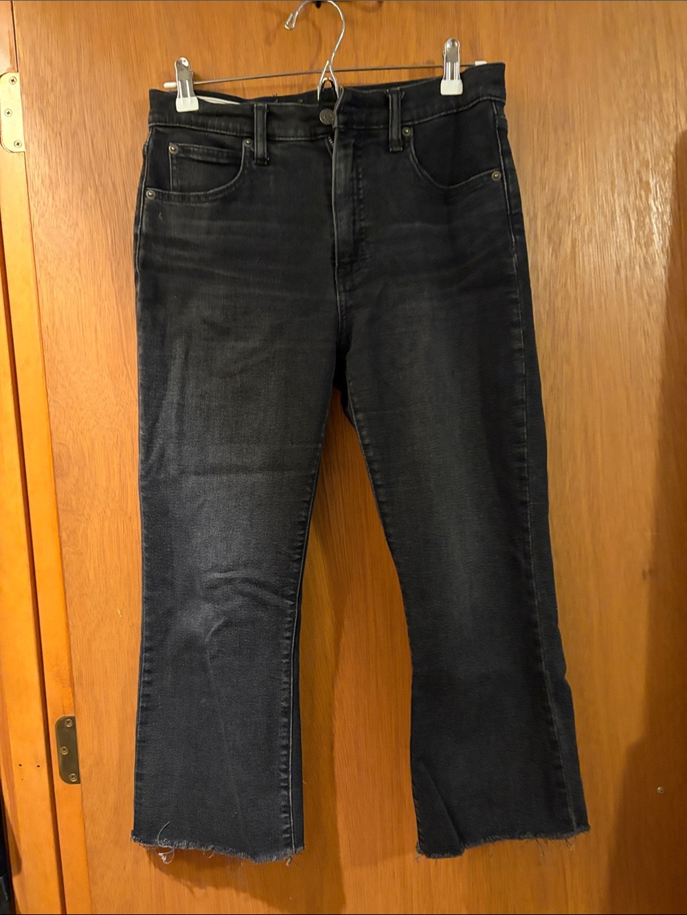 GAP Black Washed Jeans, Kick Fit High Rise, size 29 / 8P